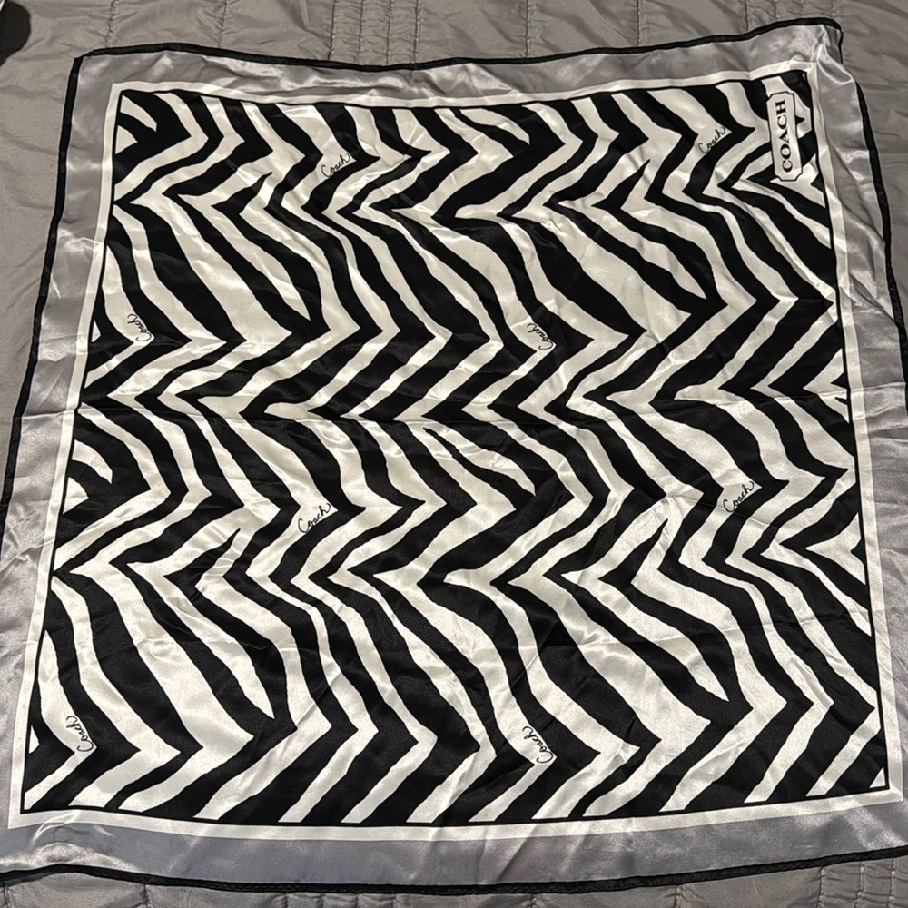 Coach silk square scarf.